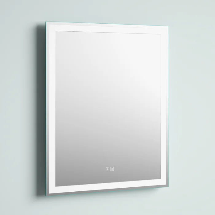 36" x 28" Tess Modern & Contemporary Frameless Lighted Bathroom Mirror