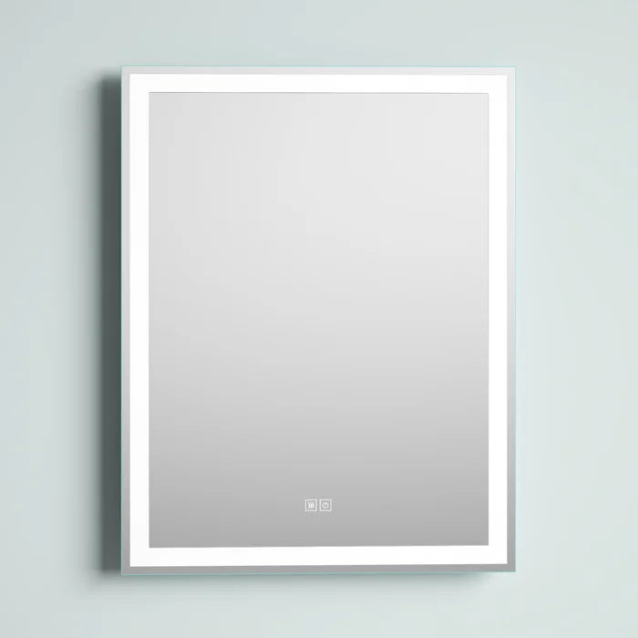 36" x 28" Tess Modern & Contemporary Frameless Lighted Bathroom Mirror