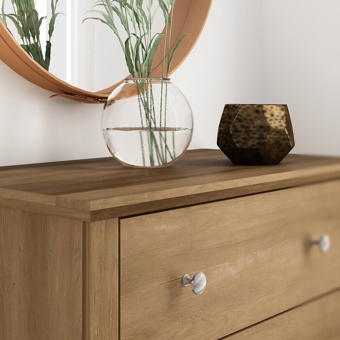 Knotty Oak Tevrat 5 Drawers 31.1" W Chest