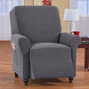 Textured Fitted Furniture Protector Slipcover - Recliner - Gray