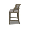 Bon Accord Farmhouse Counter or Bar Stool with Footrest - Light Heathered Grey - Linen - Counter height