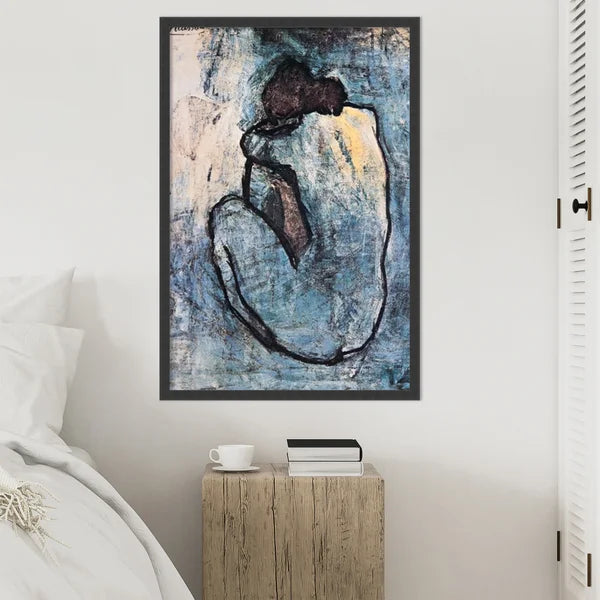 37" H x 25" W x 0.75" D The Blue Nude (Seated Nude) by Pablo Picasso - Picture Frame Print