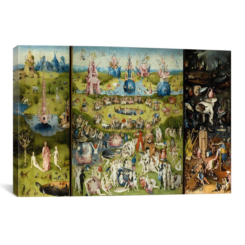 'The Garden of Earthly Delights 1504' by Hieronymus Bosch Painting Print on Canvas pt1044