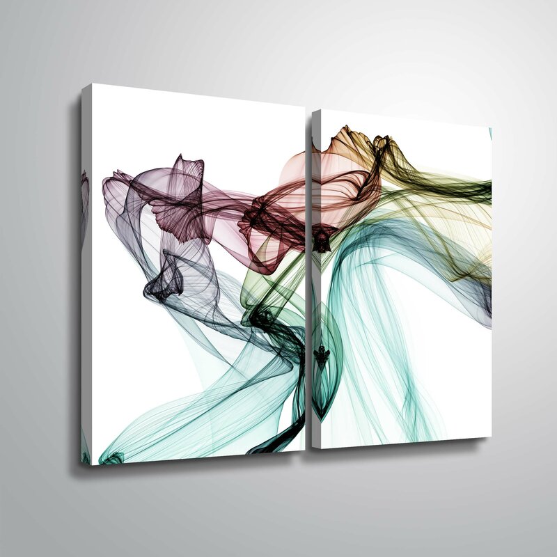 24" H x 36" W x 2" D The Invisible World - Movement 20 - 2 Piece Graphic Art on (Set of 2) KB266