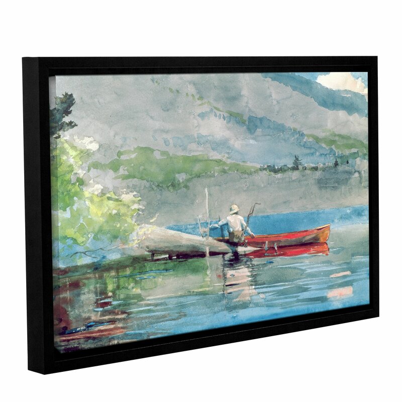 32" H x 48" W x 2" D The Red Canoe, 1884 by Winslow Homer - Print on Canvas CR2311