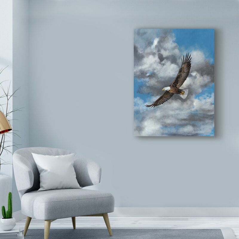 19" H x 14" W x 2" D The Soaring Eagle by Carolyn Mock - Print on Canvas