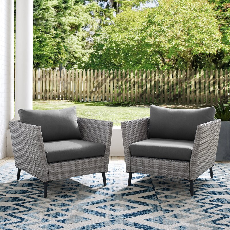 Set of 2 - Theodora Patio Chairs with Cushions (#456)