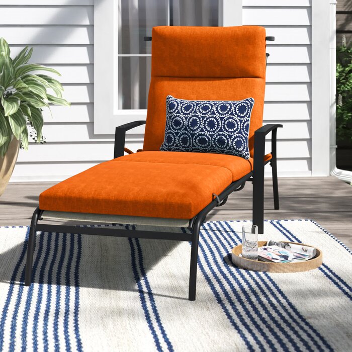 1 Piece Outdoor Seat/Back Cushion 24'' W x 44'' D