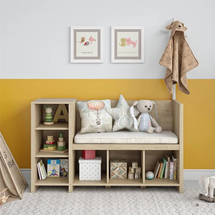 Blonde Oak Thure Kid Toy Storage Bench