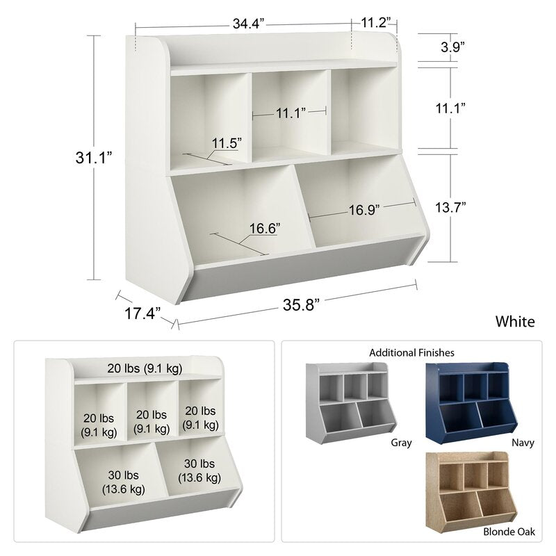 Blonde Oak Thure Kids Toy Organizer