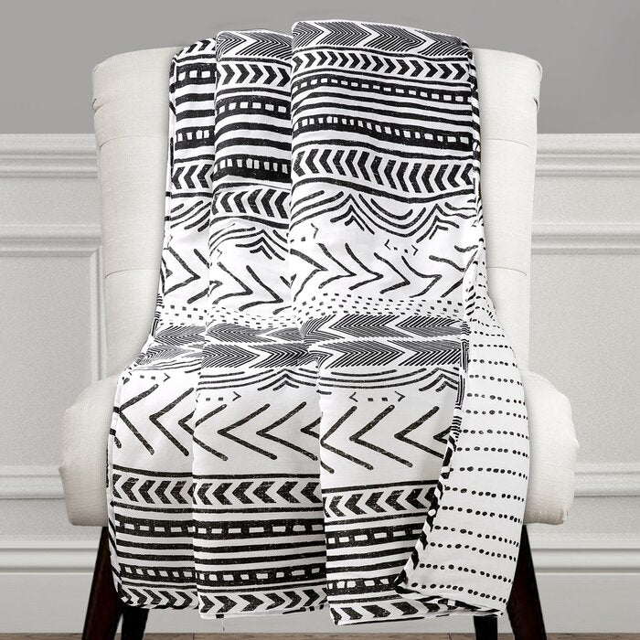 Black/White Tidwell Cotton Throw EE824