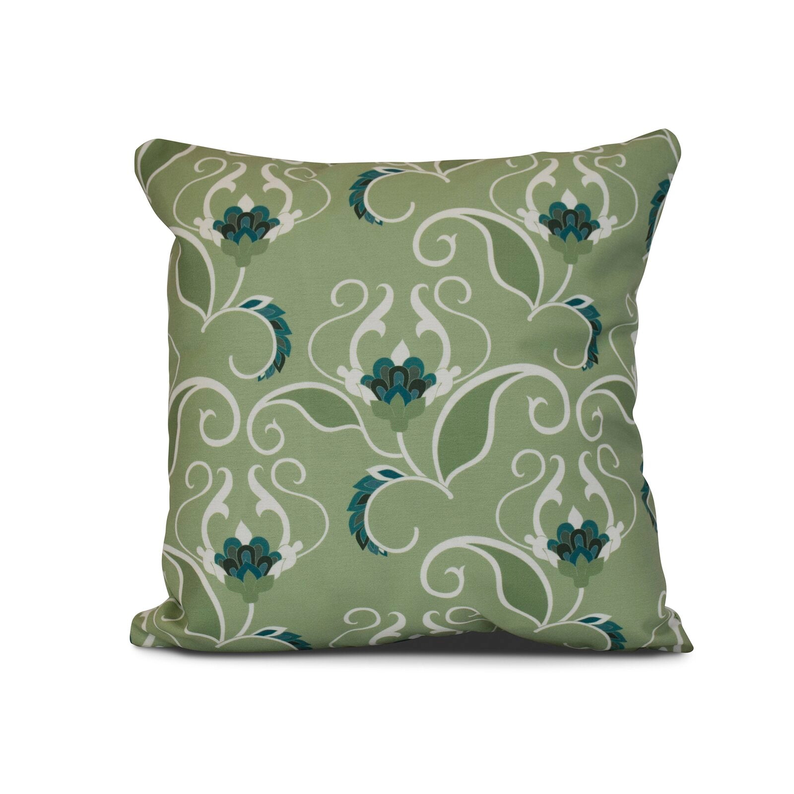 16" H x 16" W x 3" D Green Tisa Outdoor Square Pillow Cover & Insert SC344