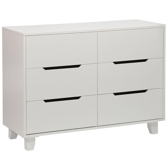 White Tito 45'' Wide 6 - Drawer Double Dresser
