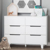 White Tito 45'' Wide 6 - Drawer Double Dresser