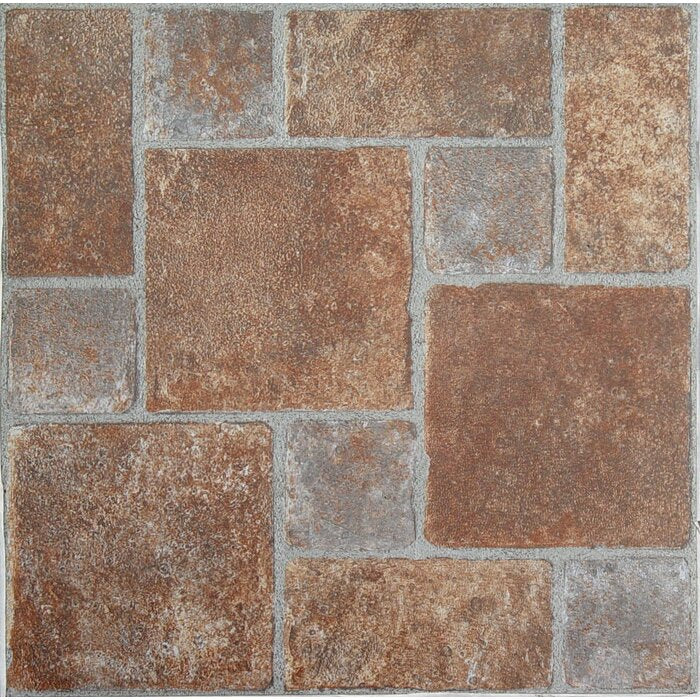 3 BOXES - Tivoli Brick Pavers 12" x 12" x 1.2mm Luxury Vinyl Tile - 135 Square Feet (#K4843)