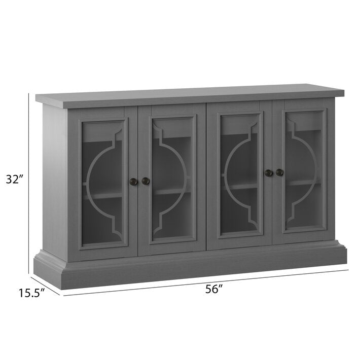Tompkins 56" Wide 2 Drawer Sideboard, Antique Gray JJ798