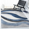Tornillo Abstract Area Rug in Gray/Blue rectangle 9'x12'