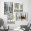Touch Of Modern Grays - 4 Piece Wrapped Canvas, 32