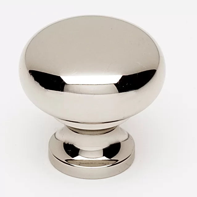 0.75" H x 0.75" W x 0.44" D Polished Nickel Traditional 1" Diameter Mushroom Knob, (Set of 10)