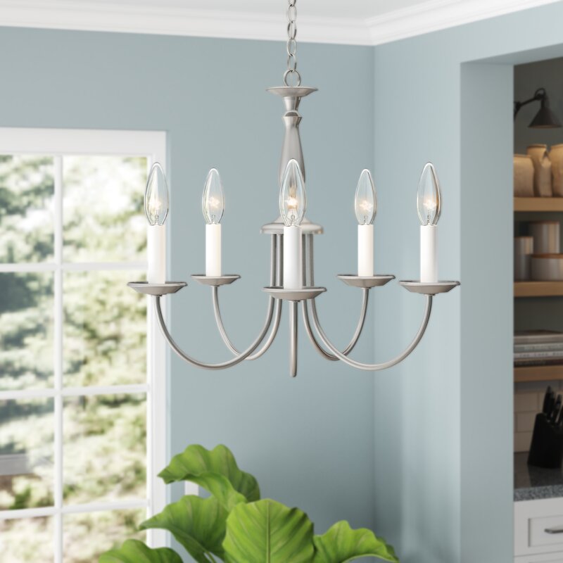 Bibbins 5 -  Light Candle Style Classic/Traditional Chandelier QL287