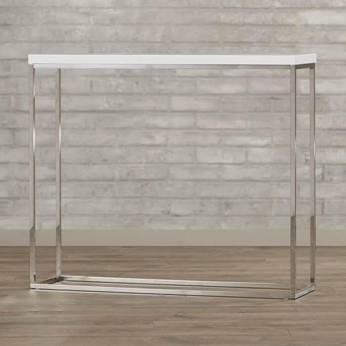 Travis Heights 35.44" Console Table, White Lacquer (#494)