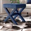 Load image into Gallery viewer, Trevethan 23&quot; Square Ottoman, Capri Blue (#K4007)