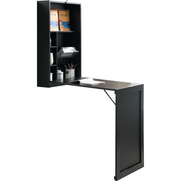 Trevion Floating Desk, Black #HA254
