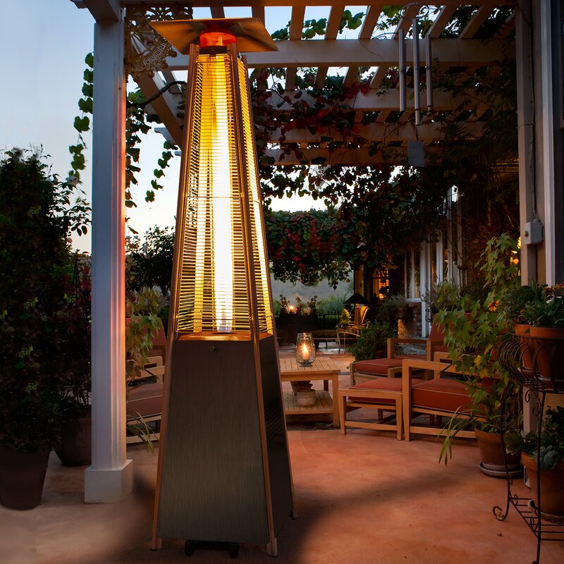 Black Triplett 42,000 BTU Propane Standing Patio Heater