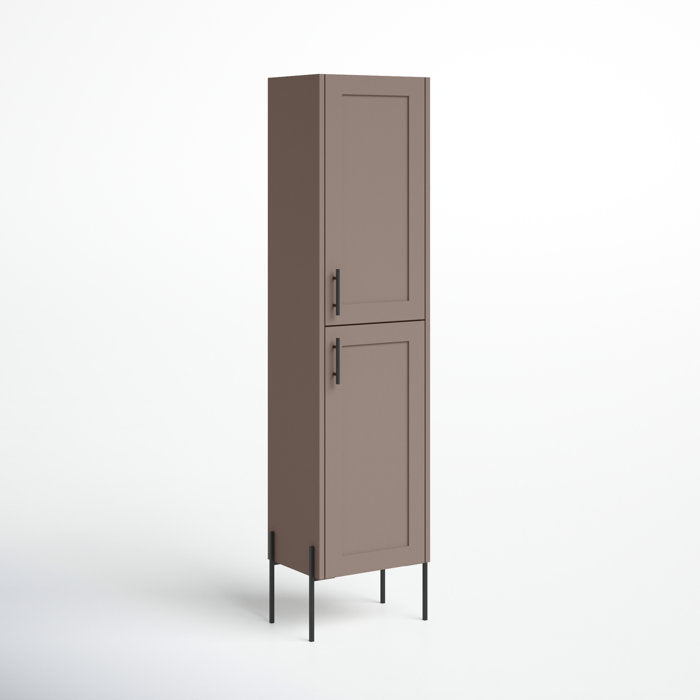 Taupe Trisha Freestanding Linen Cabinet