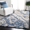 Tristan Abstract Shag Area Rug in Gray/Blue rectangle 8'x10'
