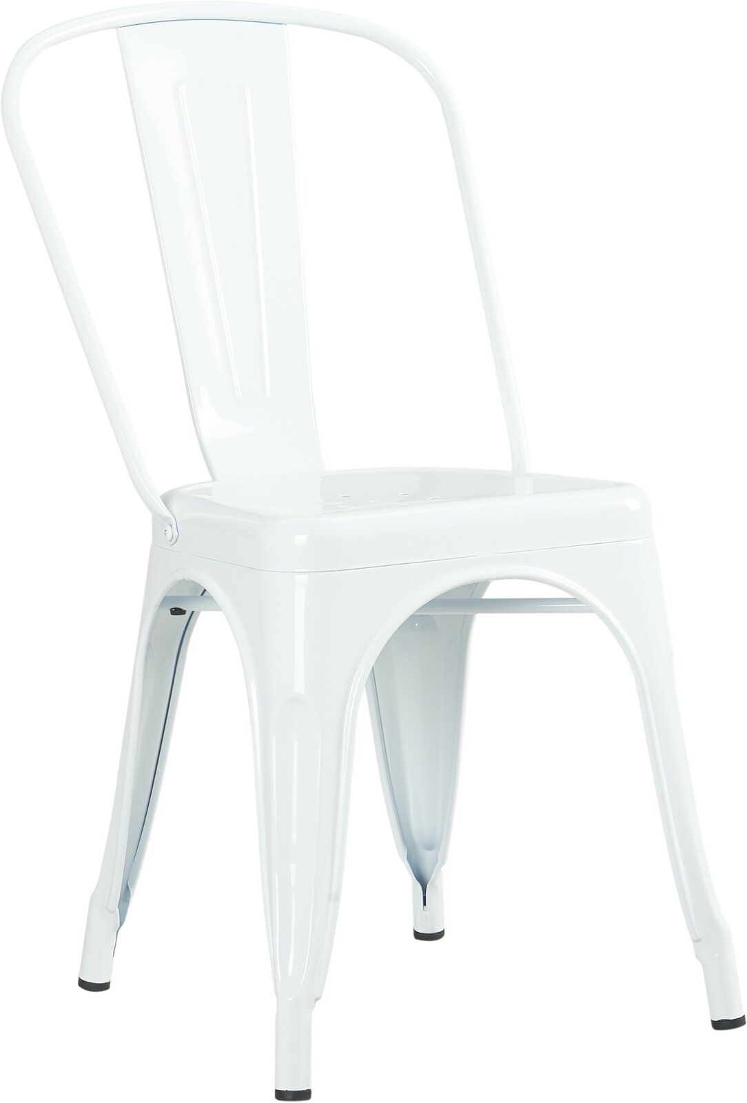 White Tuckerman Metal Slat Back Side Chair (Set of 2) EJ480