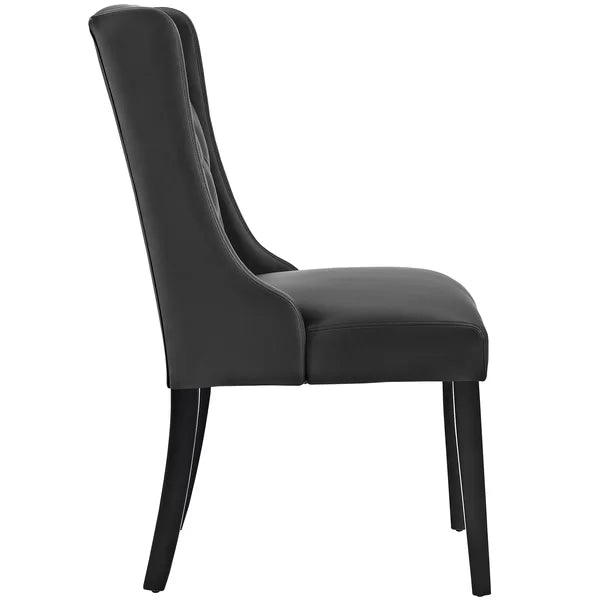 Black Tufted Side Chair, 2-piece set