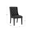 Black Tufted Side Chair, 2-piece set