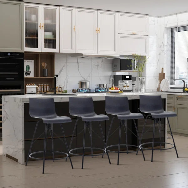 Black Tulletl Swivel 26" Counter Stool (Set of 4)