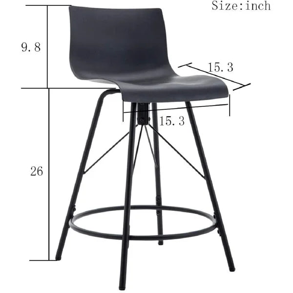 Black Tulletl Swivel 26" Counter Stool (Set of 4)