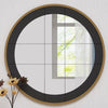 Tunis Round Modern Accent Mirror, Antique Gold/Black #HA188