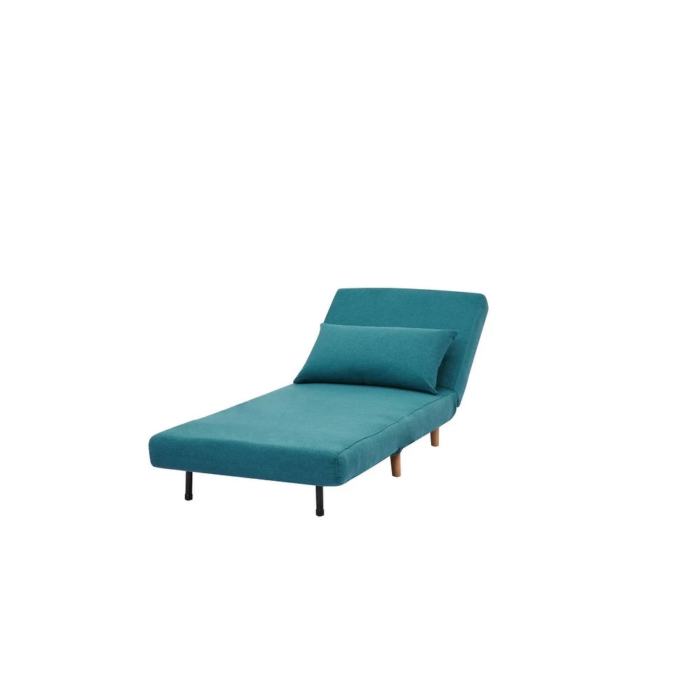 Tustin Upholstered Convertible Lounge/ Sleeper Chair PEACOCK