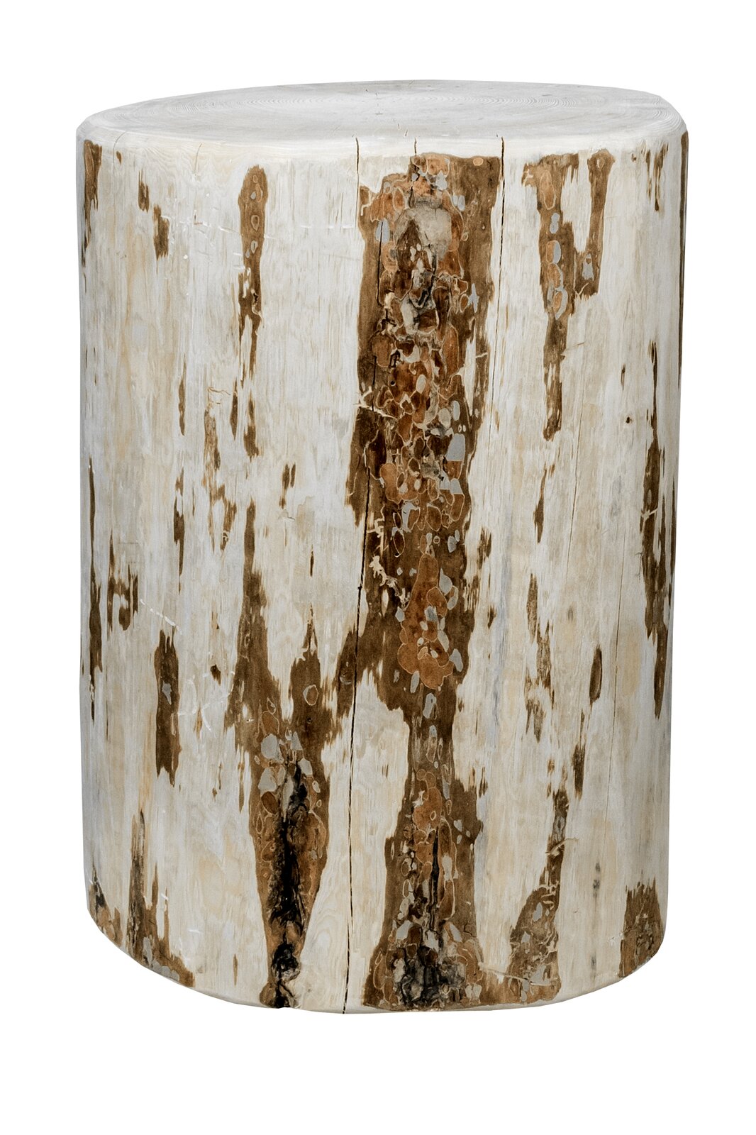 25"H x 12"W x 12"D Clear Lacquer Tustin Cowboy Stump End Table QL243