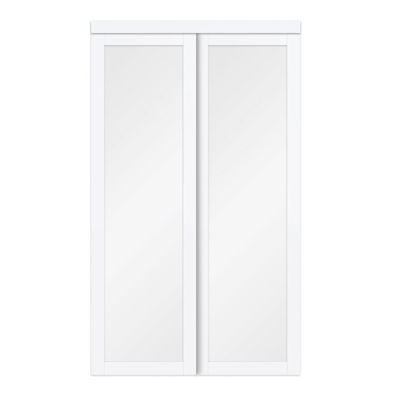 48" x 81" Twilight Glass Sliding Closet Doors with Installation Hardware Kit CL842