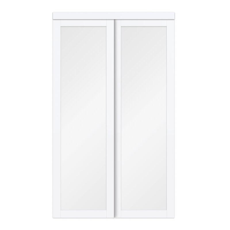 72" x 81" Twilight Glass Sliding Closet Doors with Installation Hardware Kit (Set of 2) CL882