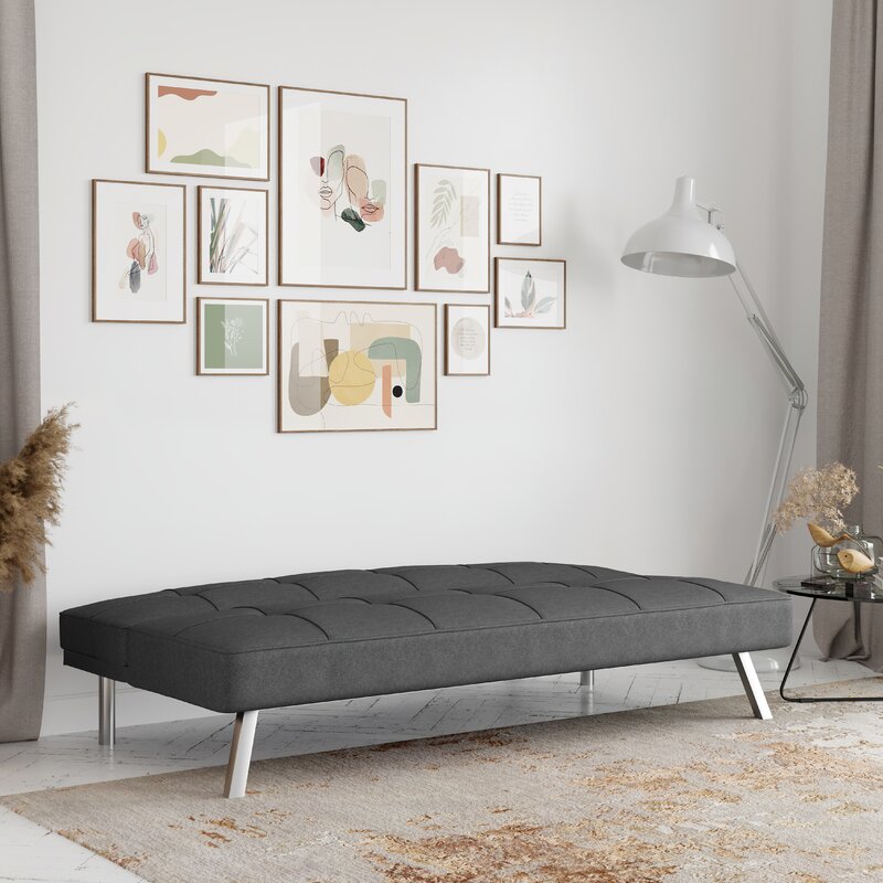 Twin 66.1" Wide Tufted Back Convertible Sofa K7726