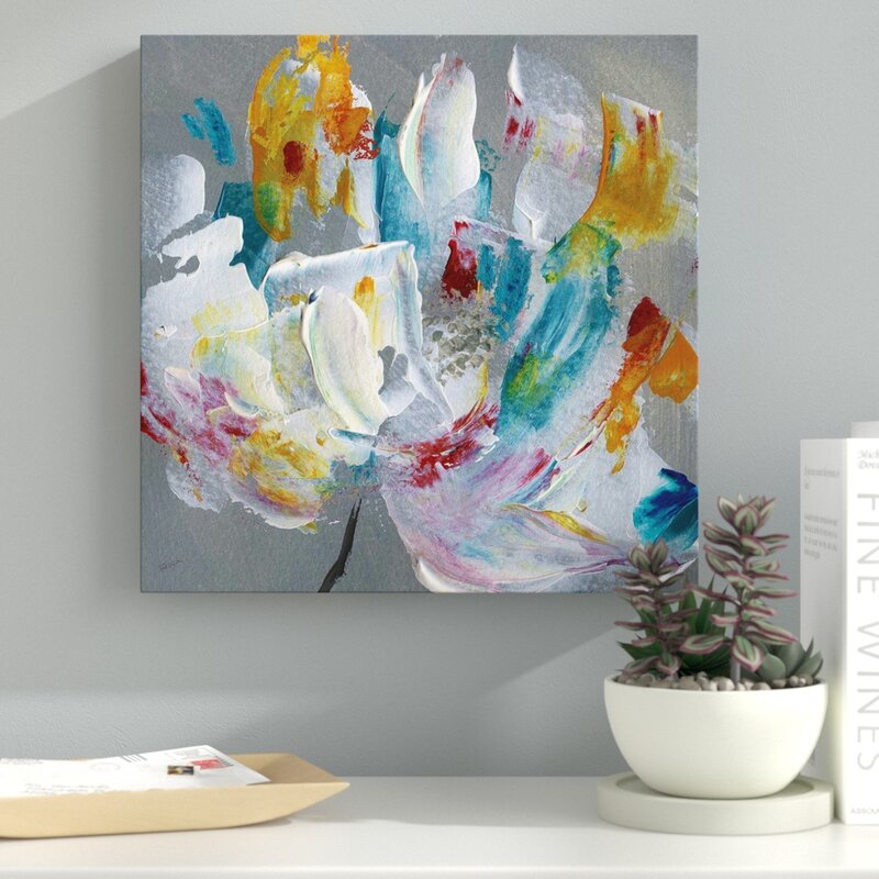 32" H x 32" W x 2" D Tye Dye Flower - CYB263