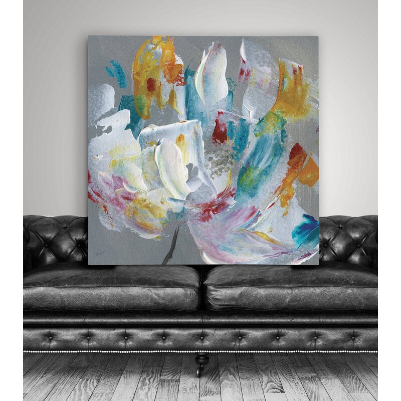 32" H x 32" W x 2" D Tye Dye Flower - CYB263