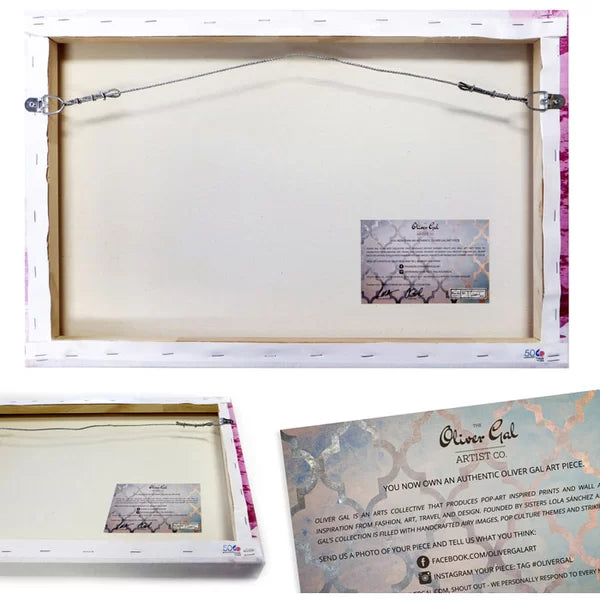 20" H x 20" W x 1.5" D Typography And Quotes More Love, Glam Gold by Oliver Gal - Wrapped Canvas Graphic Art