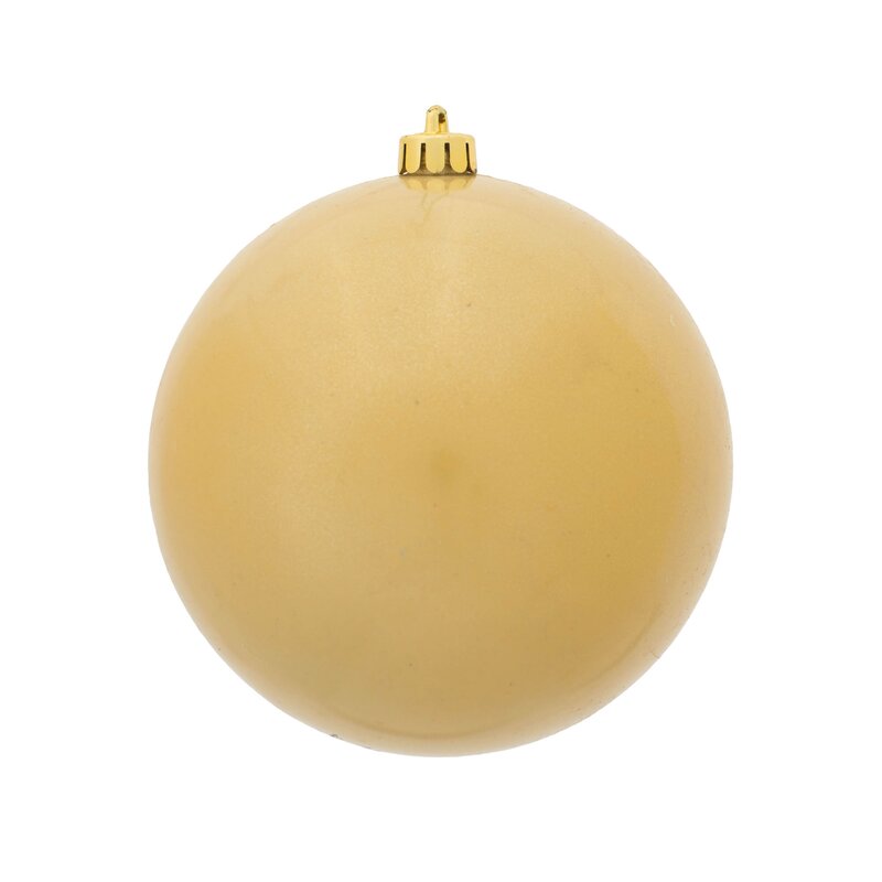 4.75" H x 4.75" W x 4.75" D Champagne UV Drilled Candy Ball Ornament (Set of 4) SHS134