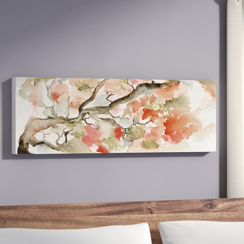 'Under The Blossom Tree Sandstone' Painting Print on Canvas CA408v