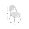 White Underhill Wicker/Rattan Patio Dining Side Chair (Set of 2)