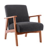 Gilene Suede Fabric Accent Chair with Beechwood Legs