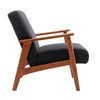 Gilene Suede Fabric Accent Chair with Beechwood Legs