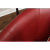 Red Upholstered Barrel Chair